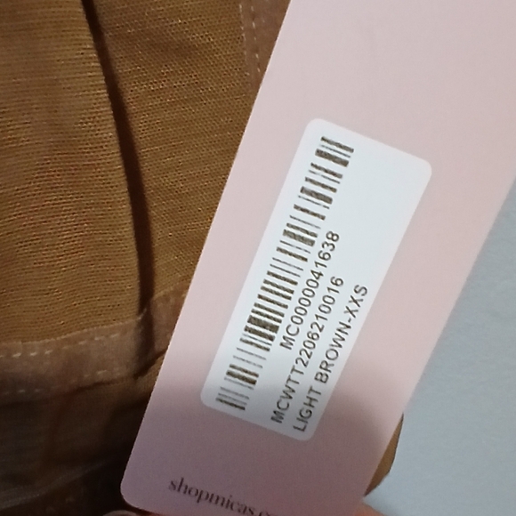 Mica's women's XXS carmel brown corset top NWT - Picture 5 of 5